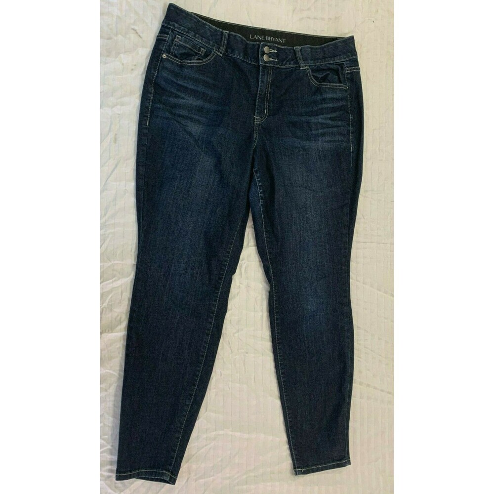 LANE BRYANT WOMENS HIGH RISE SKINNY TIGHTER TUMMY WOMENS JEANS SIZE 18